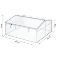 Frühbeet ALU Gewächshaus Frühbeetkasten 100x100cm