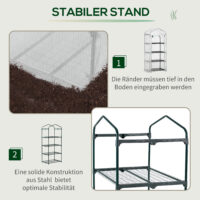 Frühbeet Gewächshaus 70x50x160cm