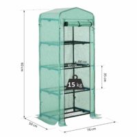 Frühbeet Gewächshaus Treibhaus 4 Etagen H:160cm