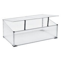 Frühbeet Hoorn mit Zweigeteiltem Dach 100x60x40 cm Aluminium Polycarbonat