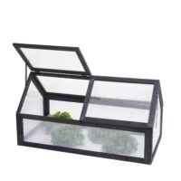 Frühbeet Pflanzbeet Gewächshaus FSC zertifiziert 108x57x54cm anthrazit