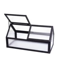 Frühbeet Pflanzbeet Gewächshaus FSC zertifiziert 108x57x54cm anthrazit