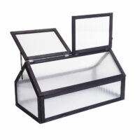 Frühbeet Pflanzbeet Gewächshaus FSC zertifiziert 108x57x54cm anthrazit