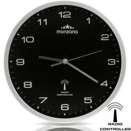 Funkuhr WANDUHR Funk - schwarz/silber