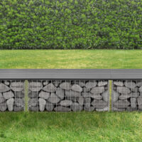 Gabionenbank Friesland WPC 100x45x30 cm Grau
