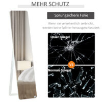 Ganzkörperspiegel Freistehend 156cm Standspiegel