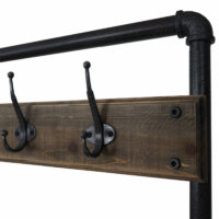 Garderobe HWC Echtholz 170x98x40cm