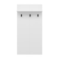 Garderobenpaneel Farsø mit Ablage und 3 Haken Weiss
