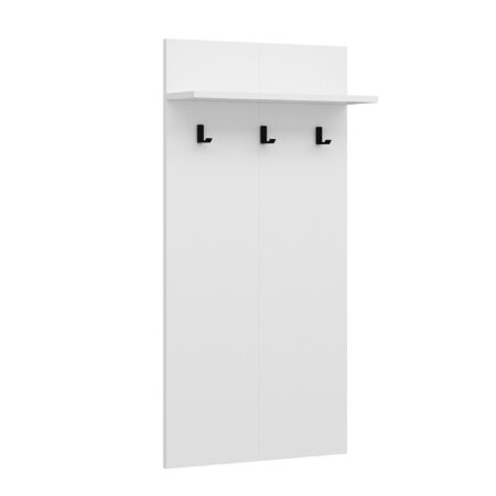 Garderobenpaneel Farsø mit Ablage und 3 Haken Weiss