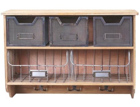 Garderobe Wandgarderobe Shabby Tanne Holz Vintage Patchwork