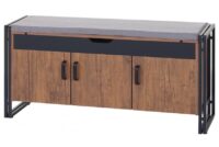 Garderobe mit Sitzbank ~ 53x110x30cm Wildeiche-Optik