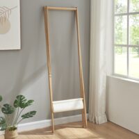 Klappbarer Garderobenständer Bambus 176x100x38cm