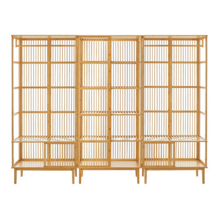 Garderobenset aus 1x Standregal + 2x Kleiderständer