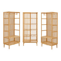 Garderobenset aus 1x Standregal + 2x Kleiderständer