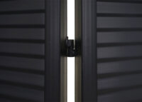 Garten Paravent Raumteiler Sichtschutz Metall 200x121cm schwarz