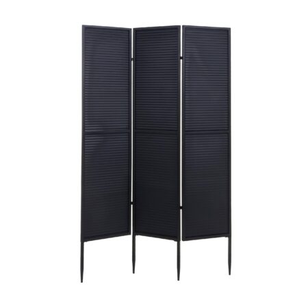 Garten Paravent Raumteiler Sichtschutz Metall 200x121cm schwarz