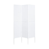 Garten Paravent Raumteiler Sichtschutz Metall 200x121cm weiss