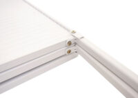 Garten Paravent Raumteiler Sichtschutz Metall 200x121cm weiss