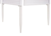 Garten Paravent Raumteiler Sichtschutz Metall 200x121cm weiss