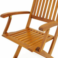 Garten-Sitzgruppe 1x Gartentisch & 6 Gartenstühle Akazienholz