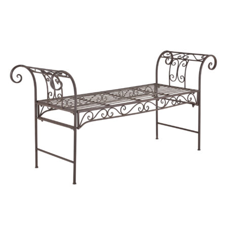 Gartenbank Cossila 70x147x46 cm Edelrost-Braun