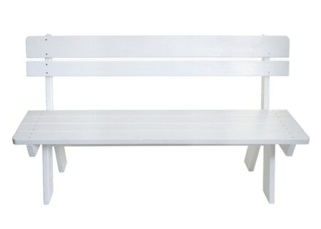 Gartenbank Holzbank Gastro-Qualität Massiv-Holz 148cm weiss