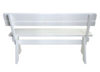 Gartenbank Holzbank Gastro-Qualität Massiv-Holz 148cm weiss