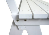 Gartenbank Holzbank Gastro-Qualität Massiv-Holz 148cm weiss