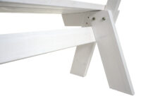 Gartenbank Holzbank Gastro-Qualität Massiv-Holz 148cm weiss