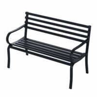 Gartenbank Metall 2-Sitzer 125x62x82cm