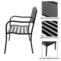 Gartenbank Metall 2-Sitzer Metallbank 127cm