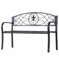 Gartenbank Metall 2-Sitzer Metallbank Landhausstil