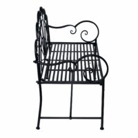 Gartenbank Metall 2-Sitzer Metallbank schwarz