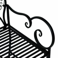 Gartenbank Metall 2-Sitzer Metallbank schwarz