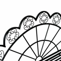 Gartenbank Metall 2-Sitzer Metallbank schwarz