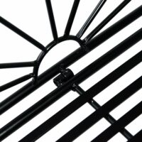 Gartenbank Metall 2-Sitzer Metallbank schwarz