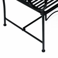 Gartenbank Metall 2-Sitzer Metallbank schwarz