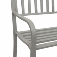 Gartenbank Metall 2 Sitzer grau 127cm