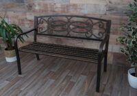 Gartenbank Metall 2 Sitzer vintage bronze 127cm