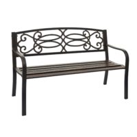 Gartenbank Metall 2 Sitzer vintage bronze 127cm