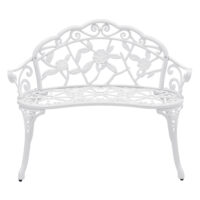 Gartenbank Monfalcone Gusseisen im Antik-Design Weiss