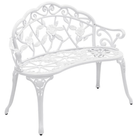Gartenbank Monfalcone Gusseisen im Antik-Design Weiss