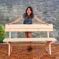 Gartenbank Oslo 148cm Gastroqualität massiv ~ natur