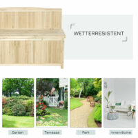 Gartenbank Sitzbank Truhenbank mit Aufbewahrung