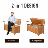 Gartenbank Sitzbank Truhenbank mit Aufbewahrung