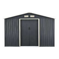 Gartenhaus 277x191x192cm Stahlblech mit Satteldach