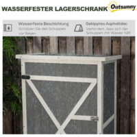 Gartenhaus Gerätehaus mit Regalböden 75x56x115cm