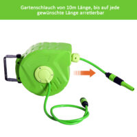 Gartenschlauch Schlauchtrommel 10m Automatik Schlauchaufroller