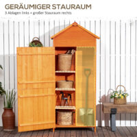 Gartenschrank 84x52x188cm Holz-Geräteschuppen