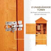 Gartenschrank 84x52x188cm Holz-Geräteschuppen